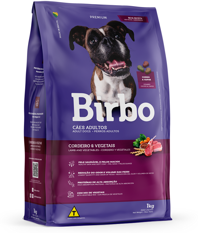BIRBO CÃES CORDEIRO E VEGETAIS