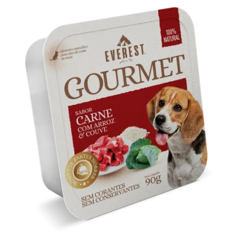 EVEREST GOURMET CÃES CARNE, ARROZ E COUVE