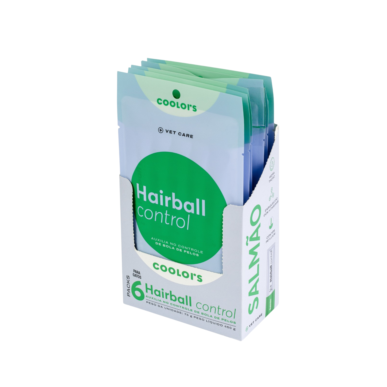 COOLORS VET NATURALSTICK GATOS HAIRBALL SALMÃO DP 30 X