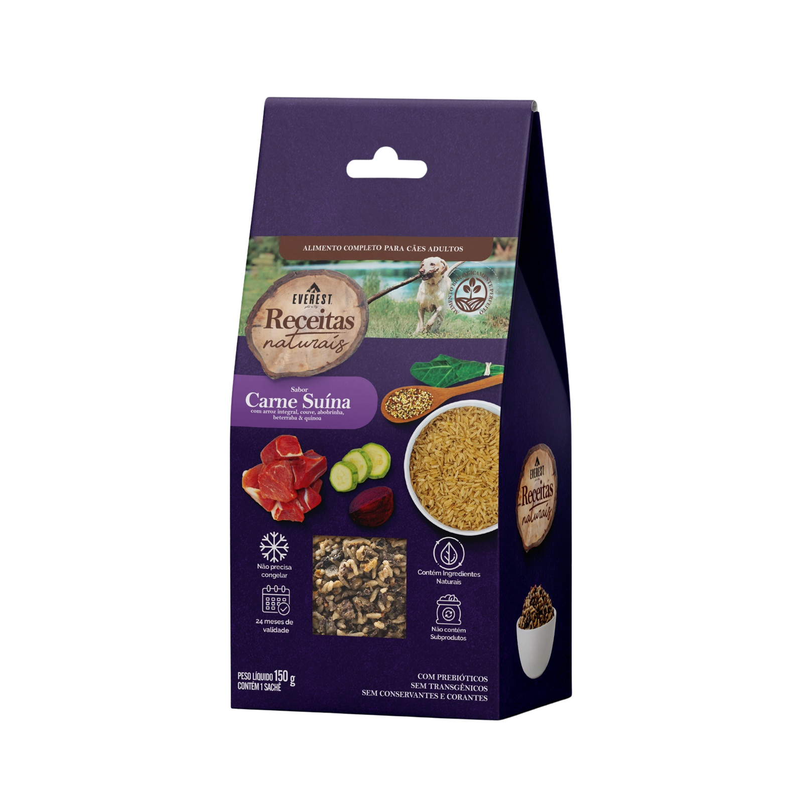 EVEREST RECEITAS NATURAIS CÃES CARNE SUINA