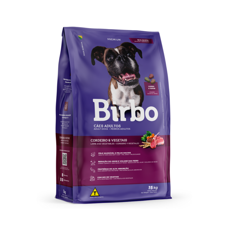 BIRBO CÃES CORDEIRO E VEGETAIS