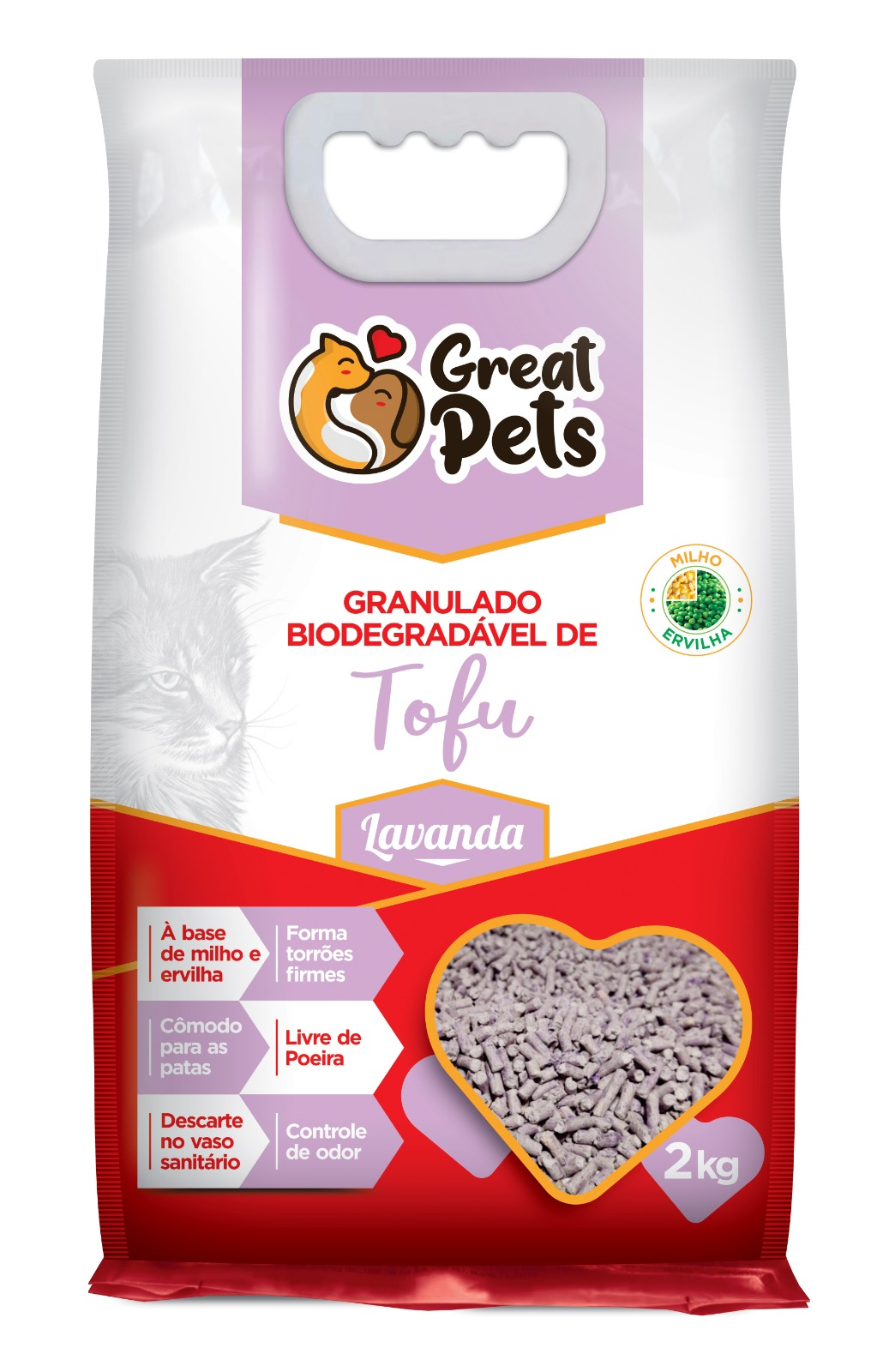 GREAT PETS BIODEGRADAVEL TOFU LAVANDA