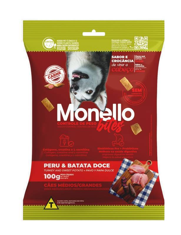 MONELLO BITES CÃES CONTROLE DE PESO MEDIAS E GRANDES
